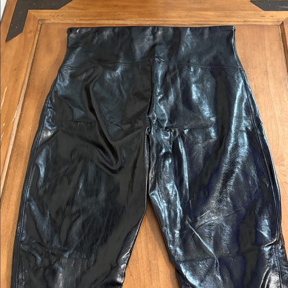 SPANX High Rise Pleather Black Pants Size XL - Picture 13 of 15